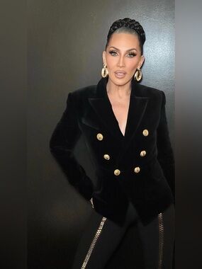 BLACK VELVET BALMAIN DOUBLE BREASTED BLAZER 🚨 WORN ON DRAG RACE 🚨 size 40